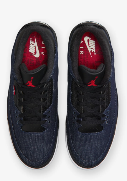 Air Jordan 3 Retro x Levi's – Indigo / Gym Red